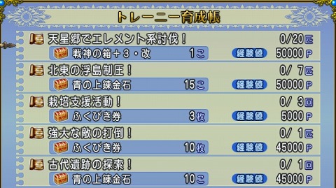 ドラクエ10トレーニー育成2024年6月日