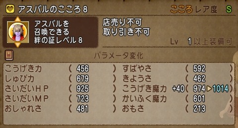 アスバルのこころ8性能