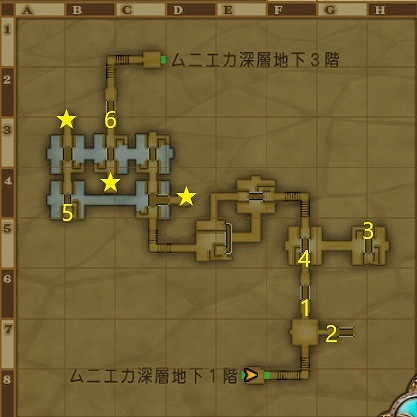 ムニエカ・隠し通路進み方