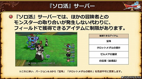ソロ活サーバードロップアイテム
