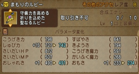 まもりのルビーパラメータ