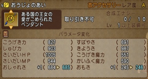 おうじょのあいパラメータ